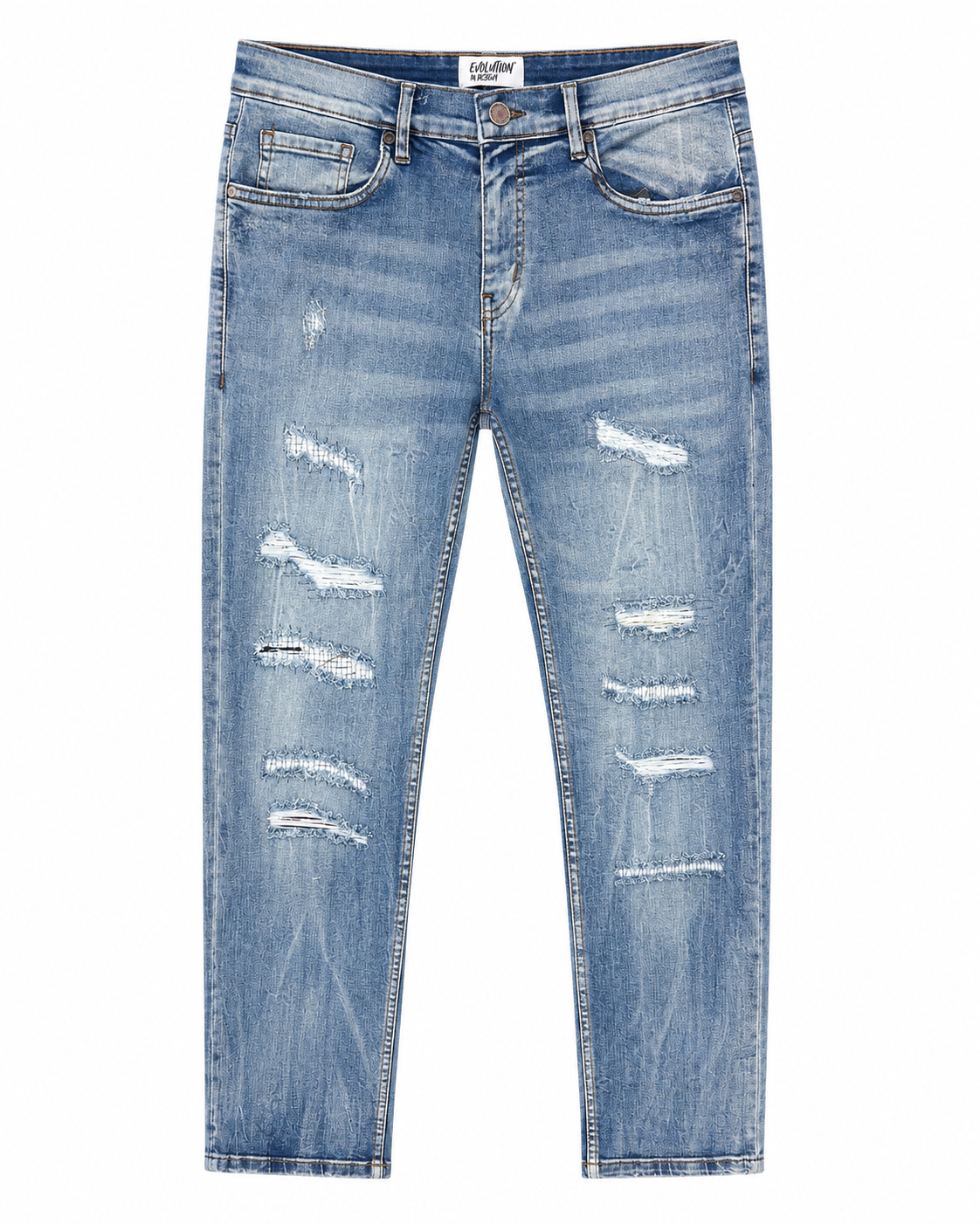 MEN'S ELITE RELAXED STRAIGHT DENIM PANT - S.BLUE