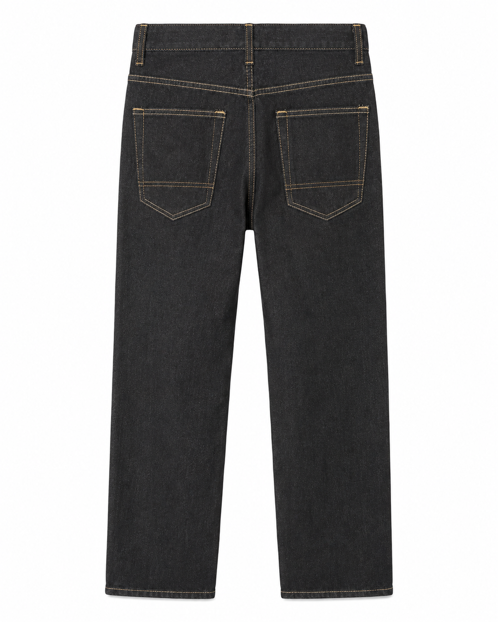 Rebel Minds Relaxed Fit Raw Black Jeans