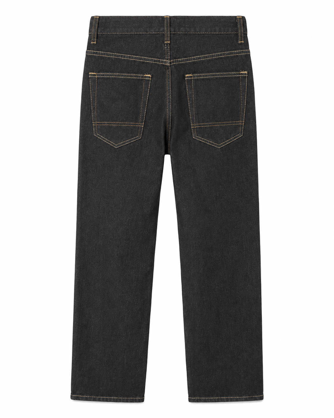 Rebel Minds Relaxed Fit Raw Black Jeans