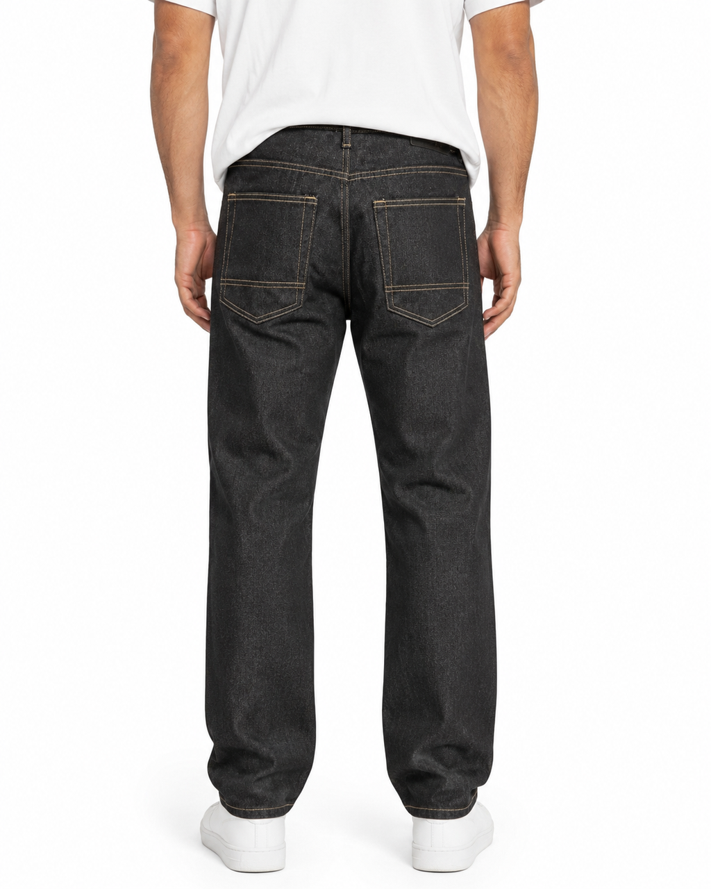 Rebel Minds Relaxed Fit Raw Black Jeans