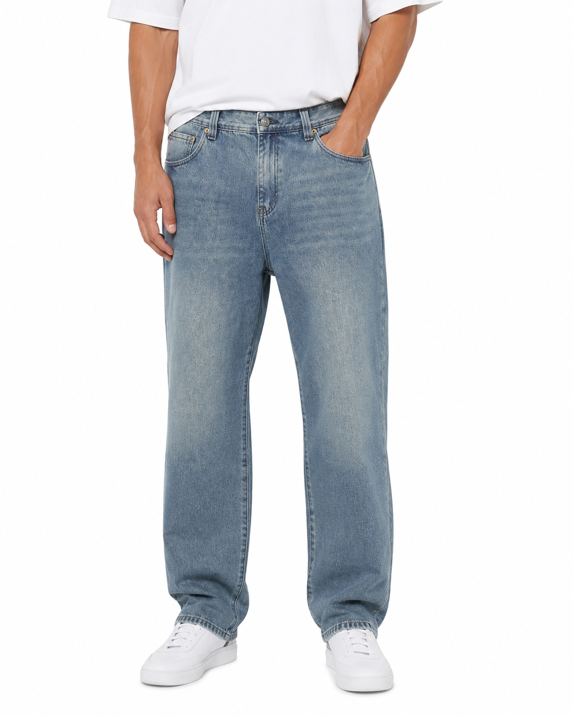 Original Fables Vintage Wash Baggy Jeans – Blue