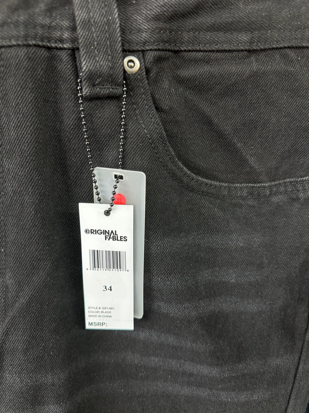 Original Fables Vintage Black Relaxed-Fit Jeans