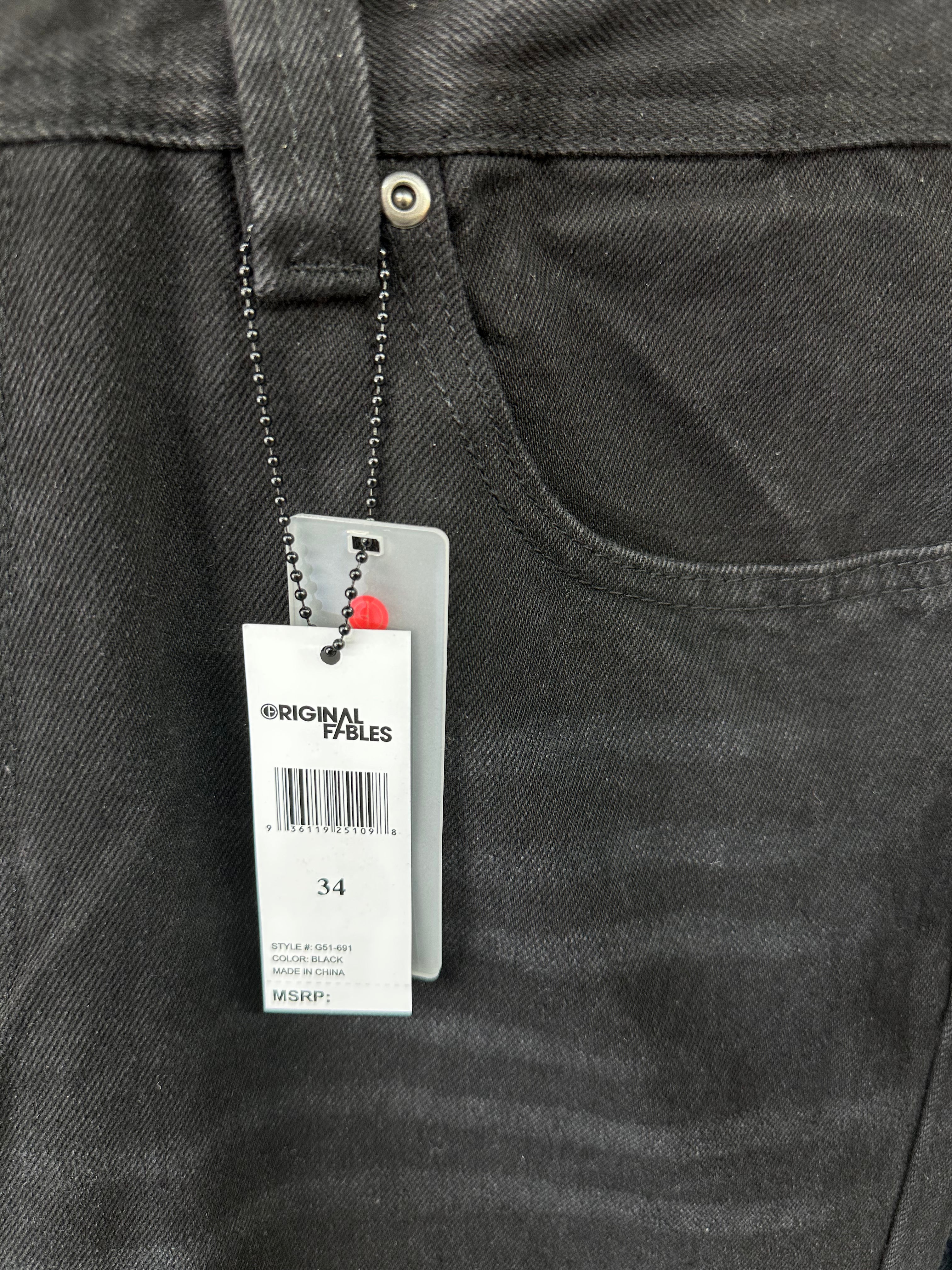 Original Fables Vintage Black Relaxed-Fit Jeans