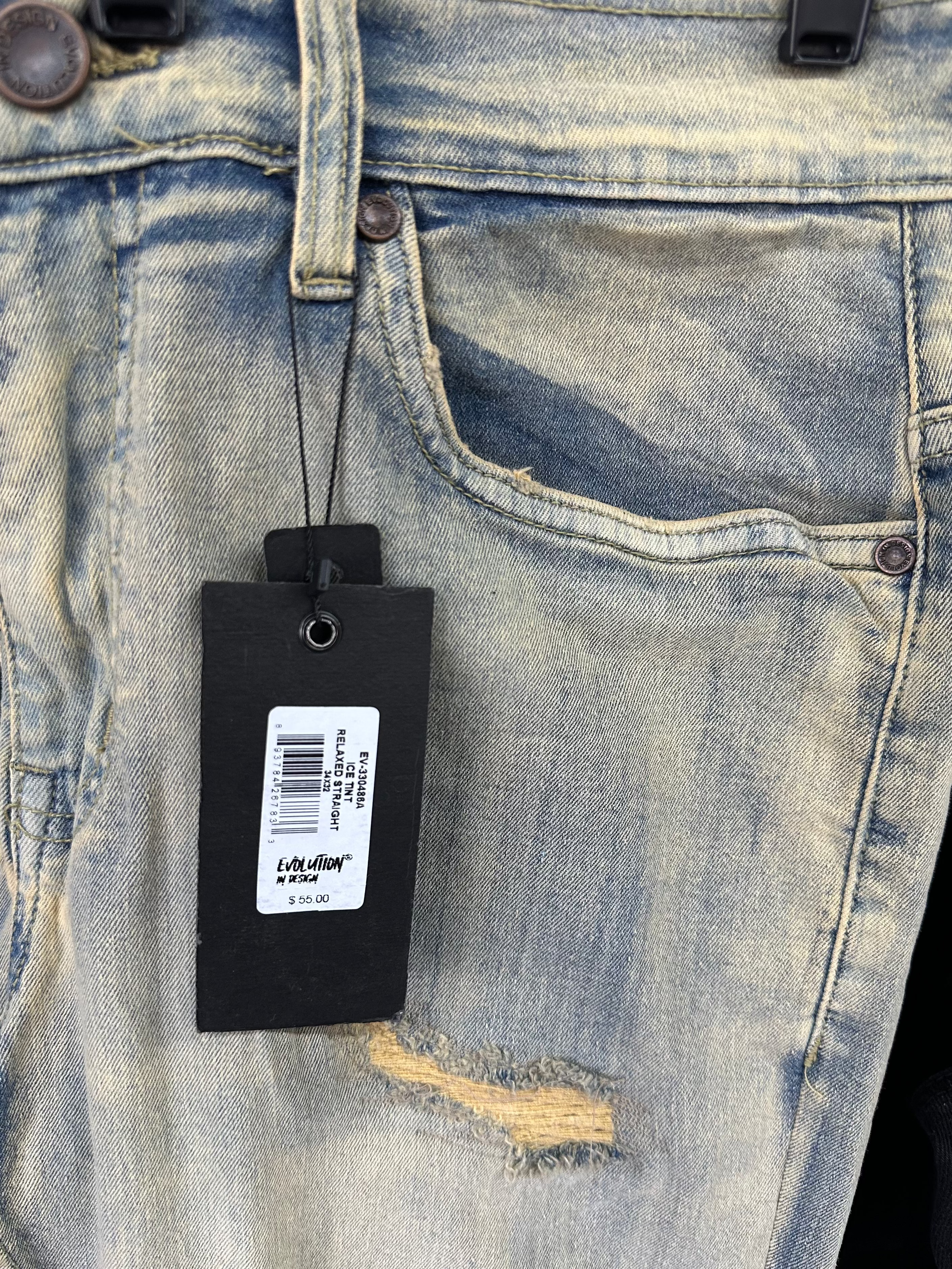 MEN'S ELITE RELAXED STRAIGHT DENIM PANT - ICE TINT
