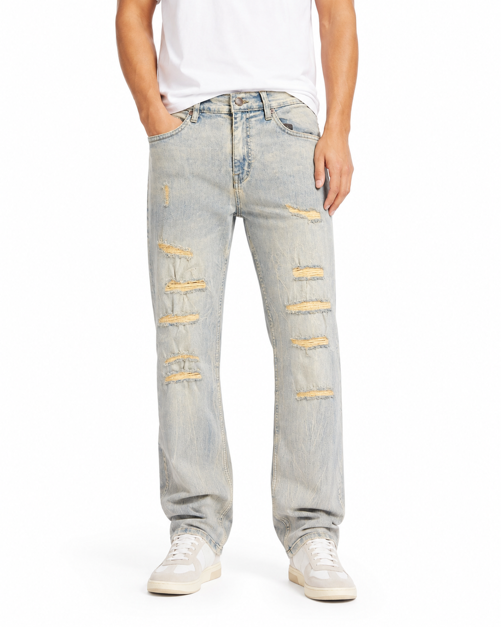 MEN'S ELITE RELAXED STRAIGHT DENIM PANT - ICE TINT