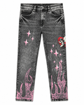 MEN'S DREAMS SLIM STRAIGHT DENIM PANT - WASH BLK
