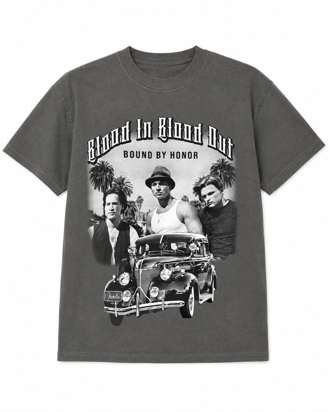 Blood In Blood Out Bound By Honor Graphic Tee – Charcoal