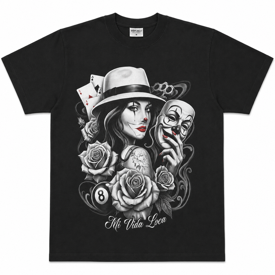 Mi Vida Loca Graphic Tee – Black