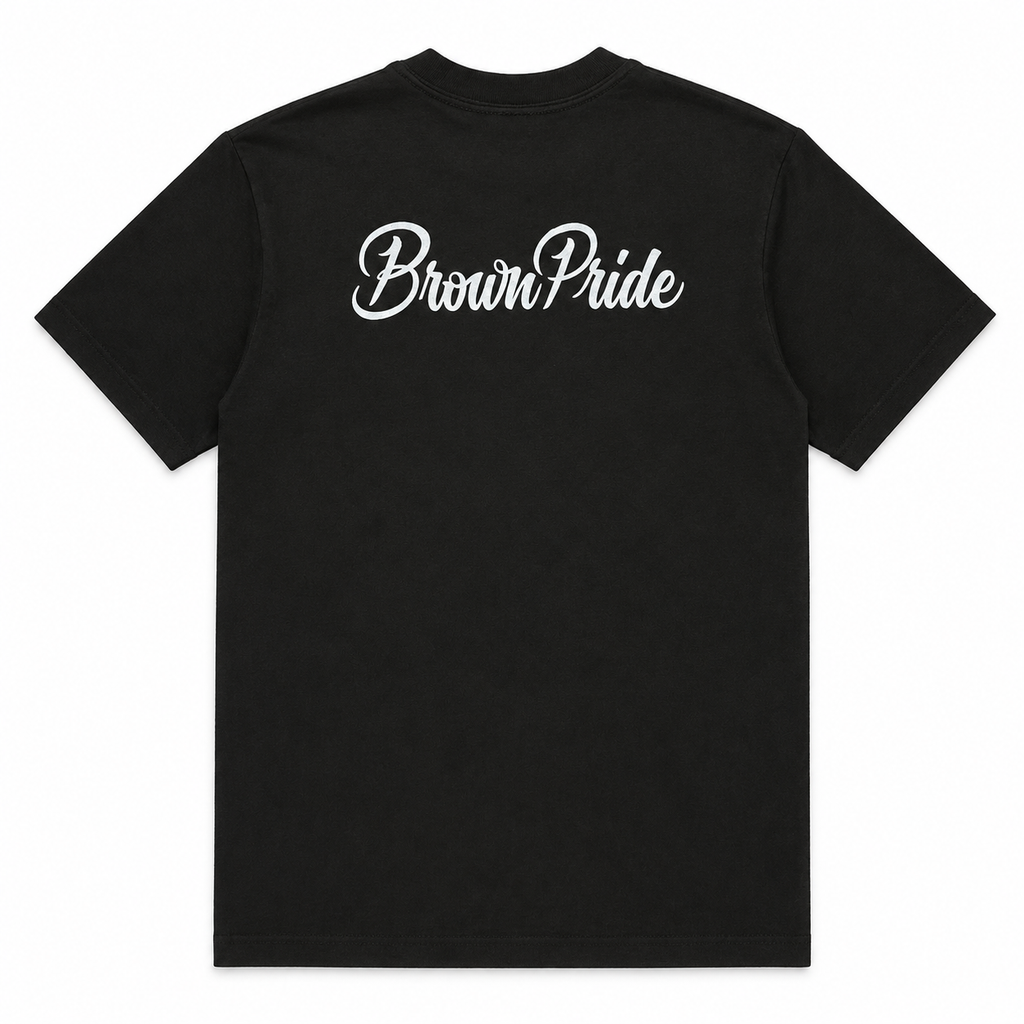 Brown Pride Lowrider Graphic Tee - Black