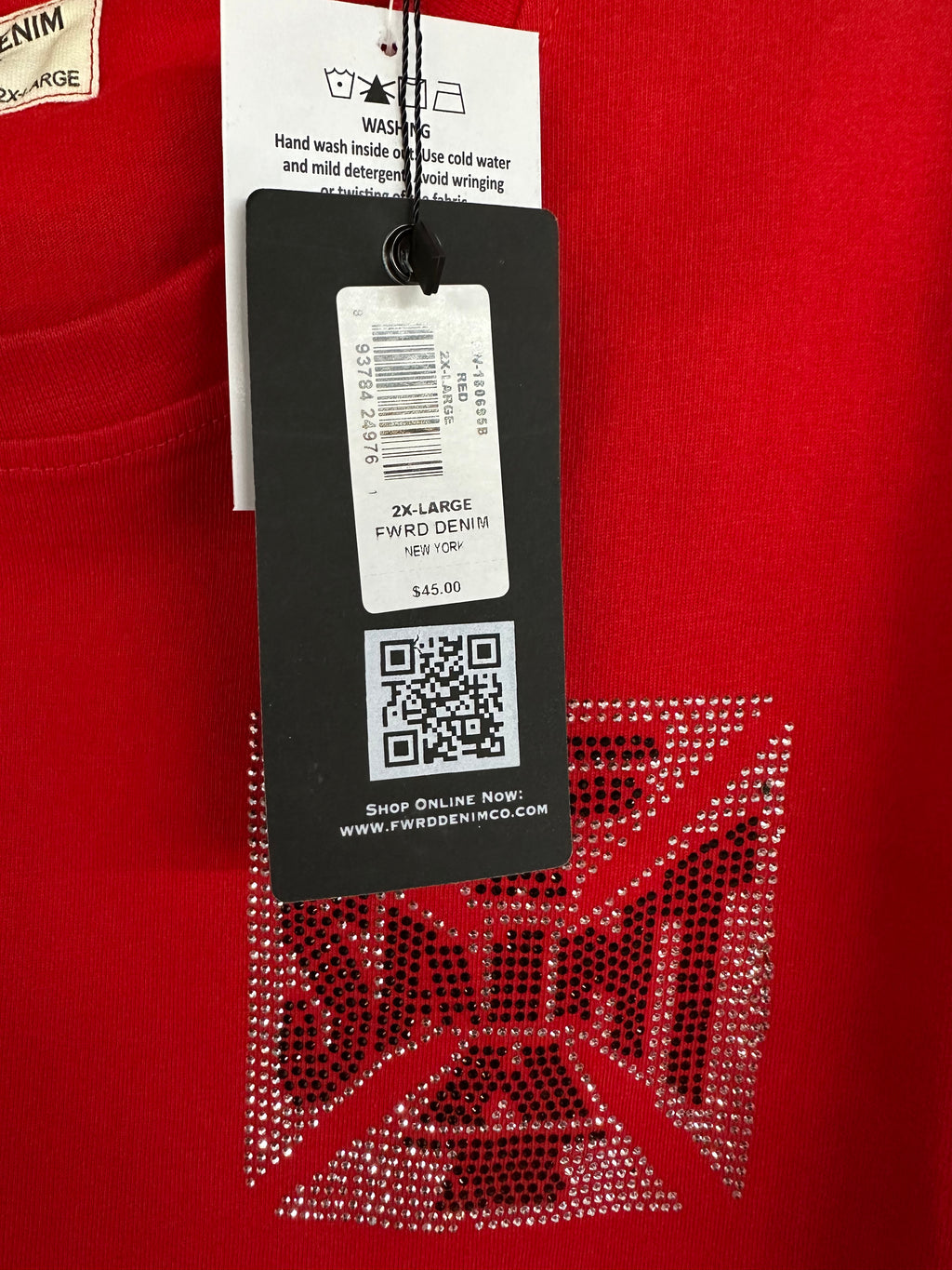 MEN'S SAINT CRYSTAL S/SLV TEE - RED