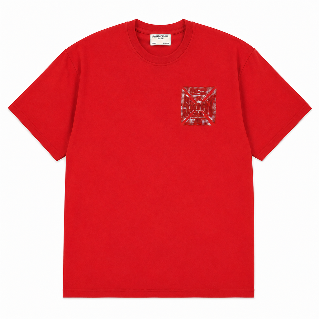 MEN'S SAINT CRYSTAL S/SLV TEE - RED