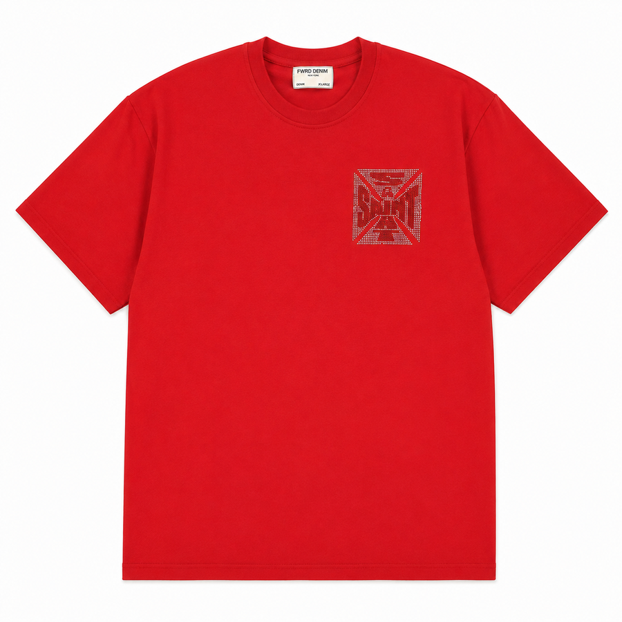 MEN'S SAINT CRYSTAL S/SLV TEE - RED
