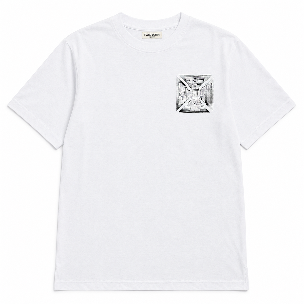 MEN'S SAINT CRYSTAL S/SLV TEE - WHITE