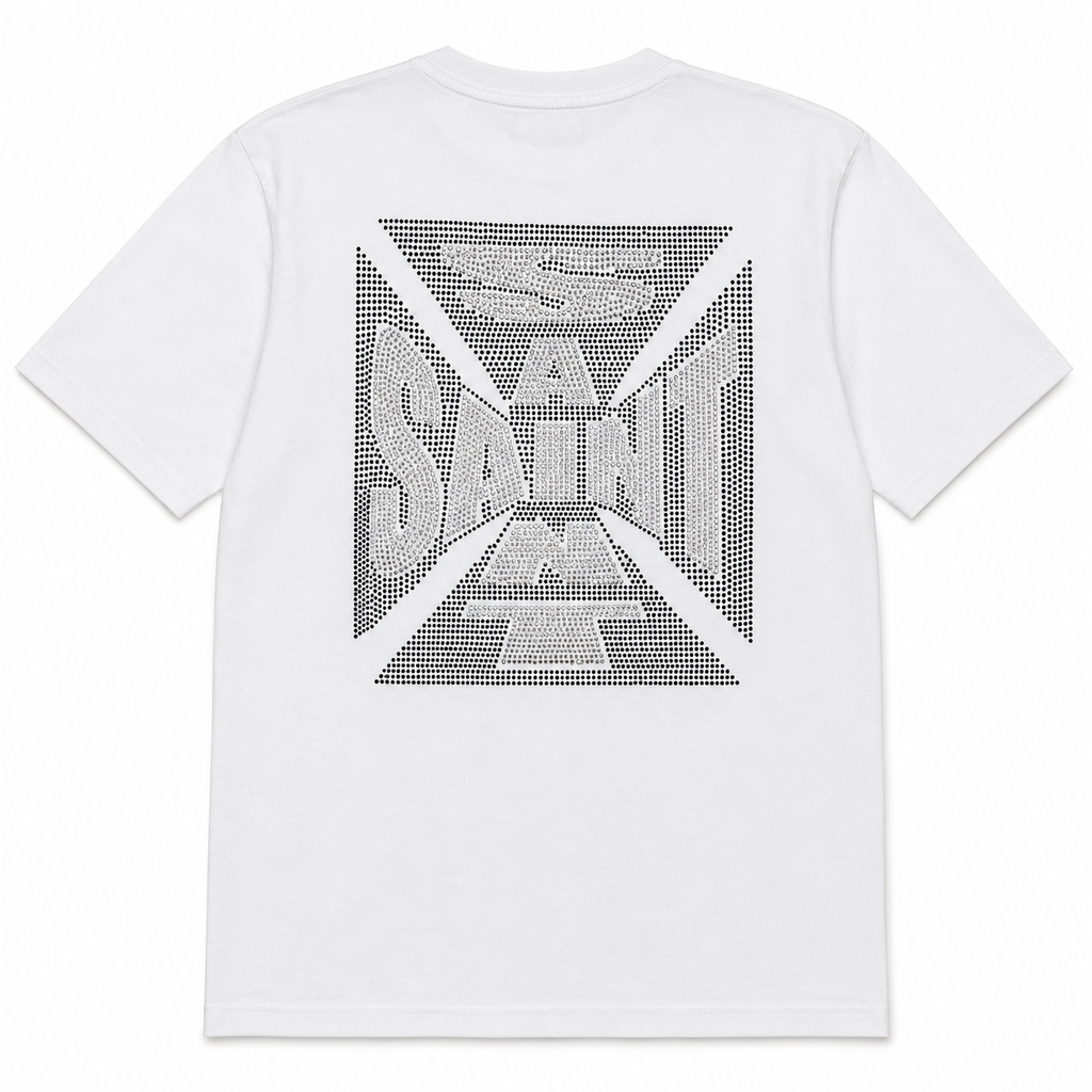 MEN'S SAINT CRYSTAL S/SLV TEE - WHITE