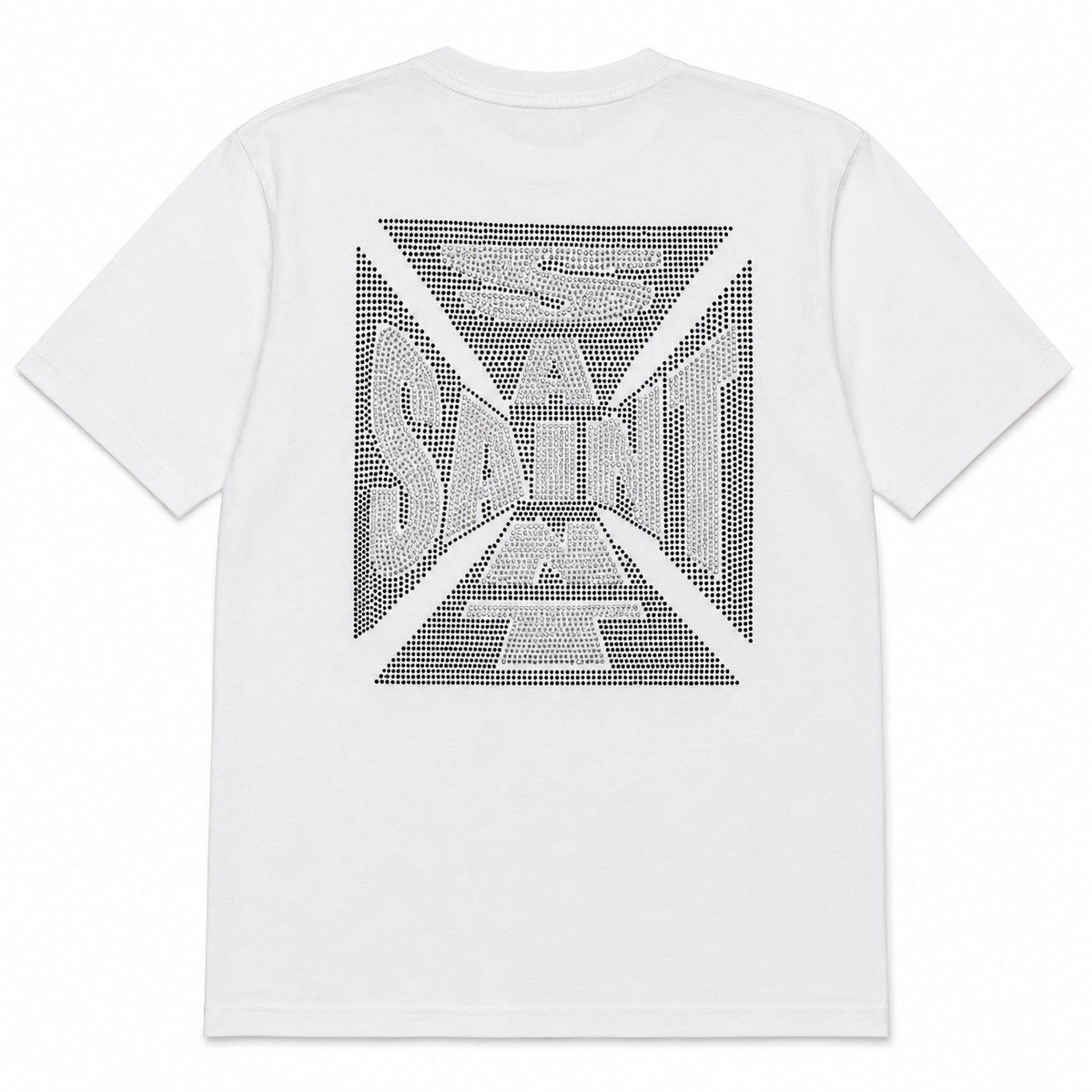 MEN'S SAINT CRYSTAL S/SLV TEE - WHITE