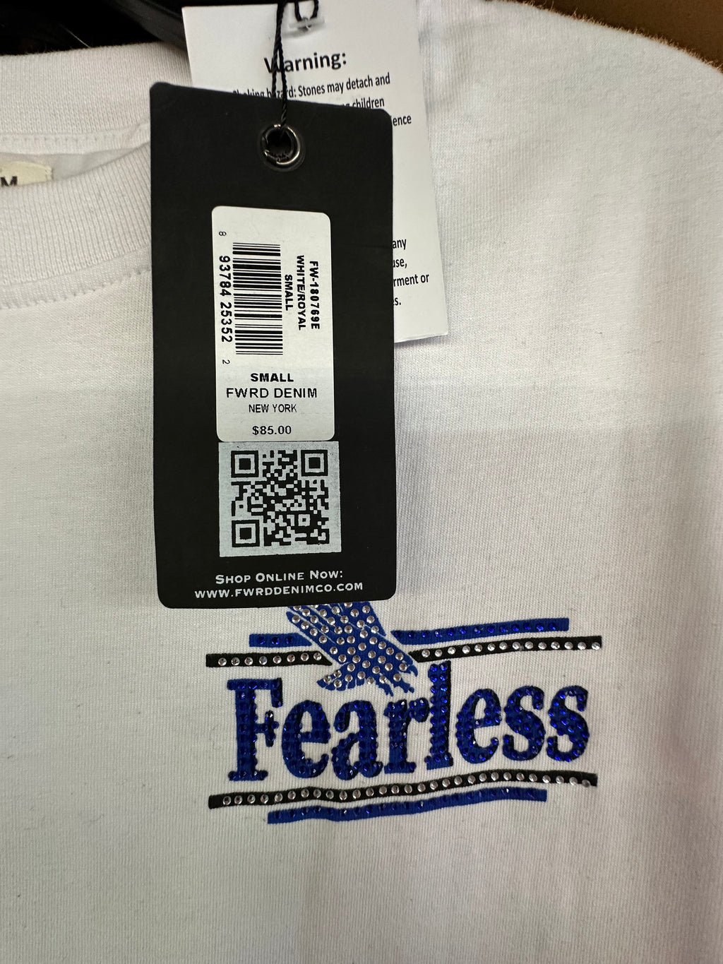 MEN'S FEARLESS S/SLV TEE - WHITE/ROYAL