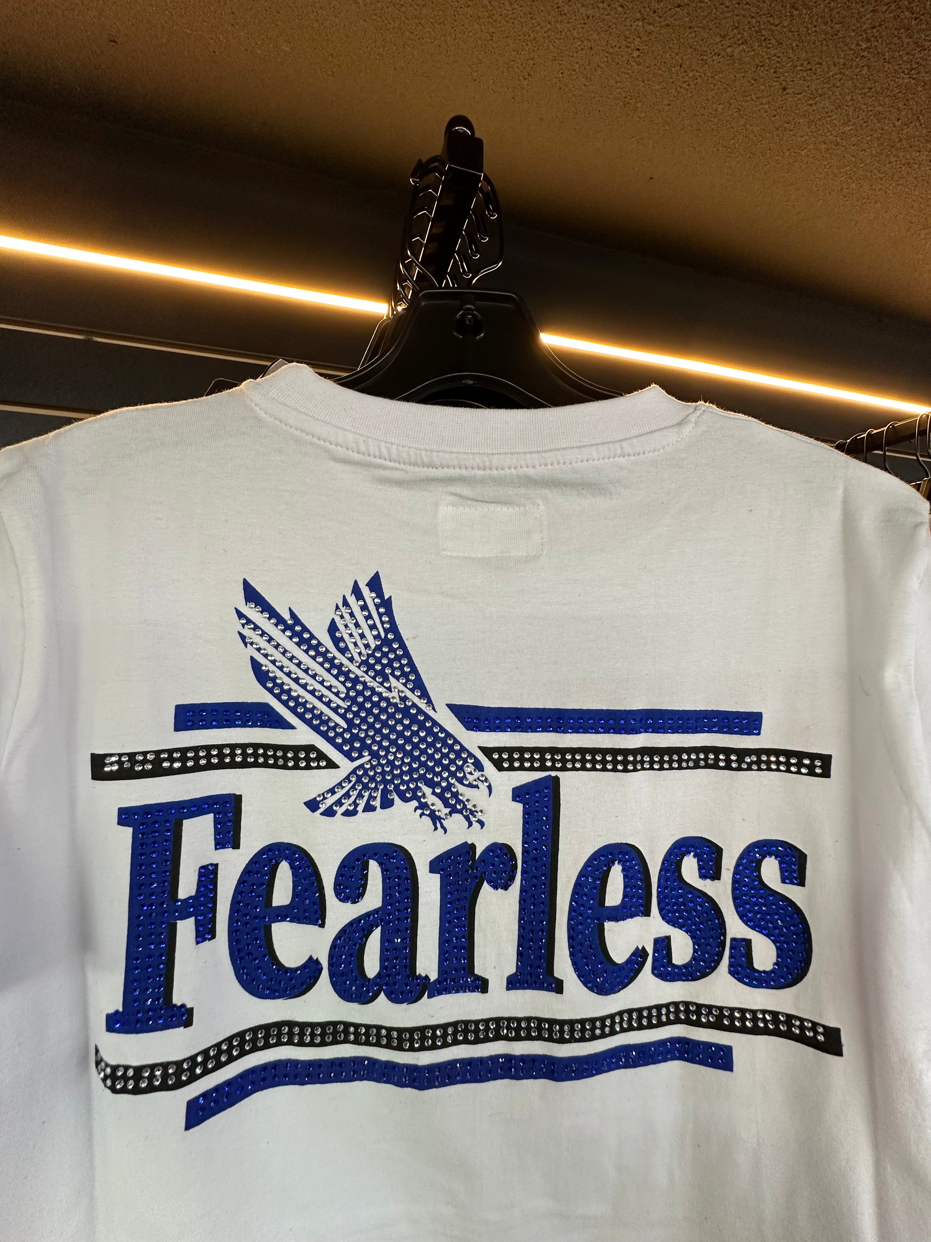 MEN'S FEARLESS S/SLV TEE - WHITE/ROYAL