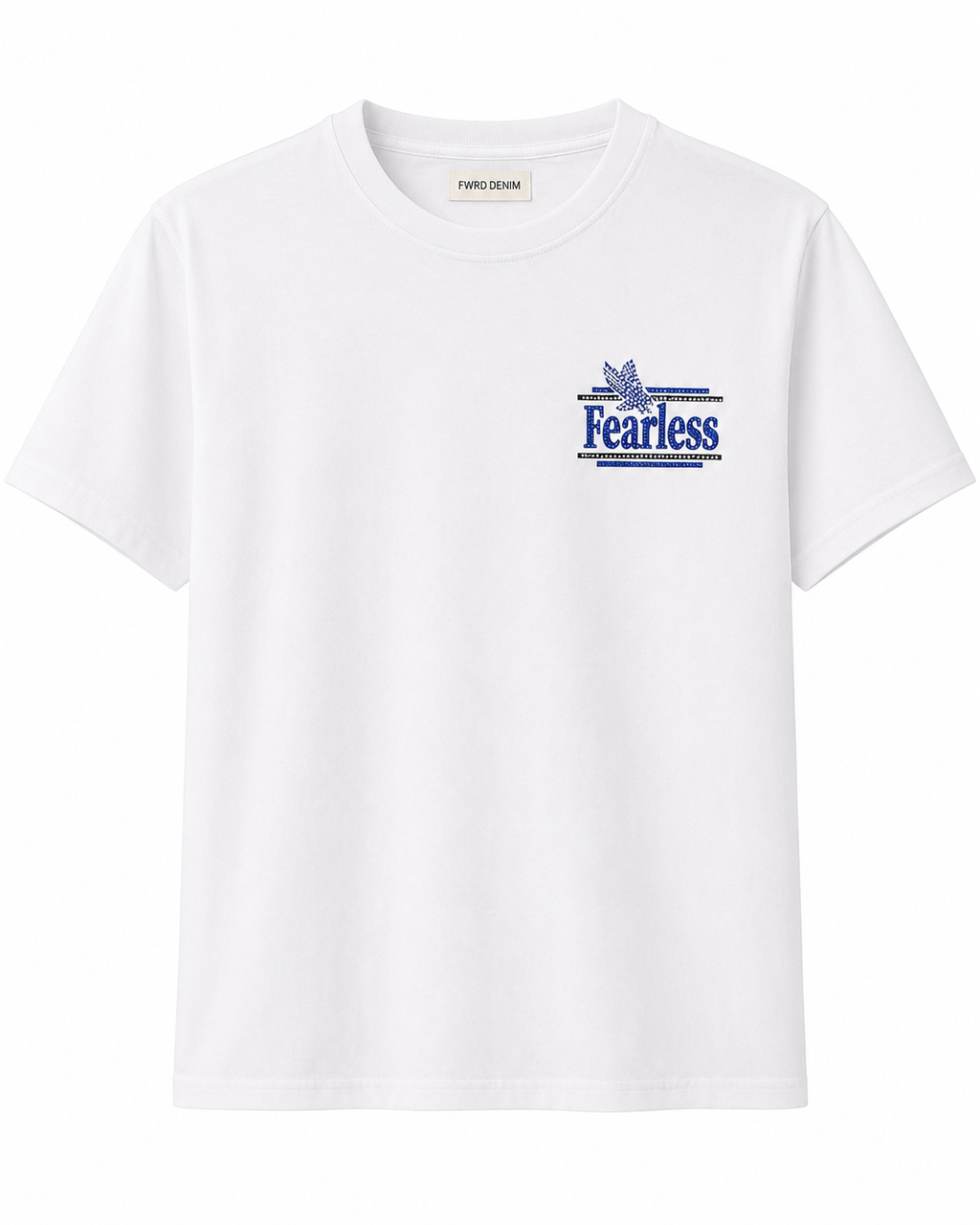 MEN'S FEARLESS S/SLV TEE - WHITE/ROYAL