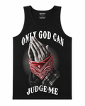Only God Can Judge Me Praying Hands Tank – Black