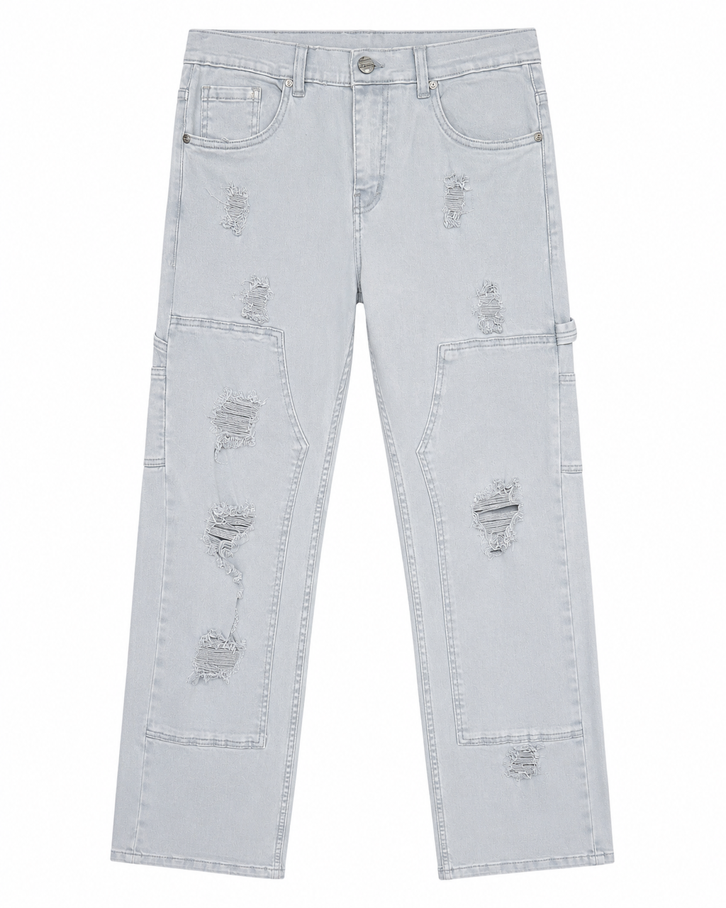 MEN'S DISTRESSED RELAXED TWILL PANT COLLECTION - GREY