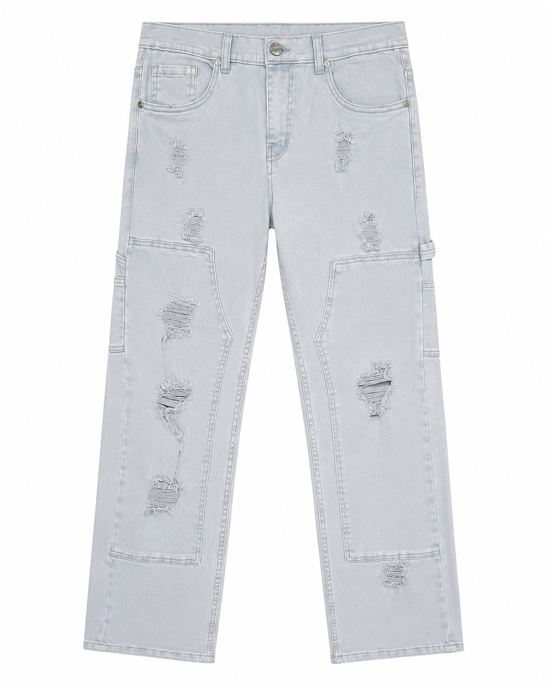 MEN'S DISTRESSED RELAXED TWILL PANT COLLECTION - GREY