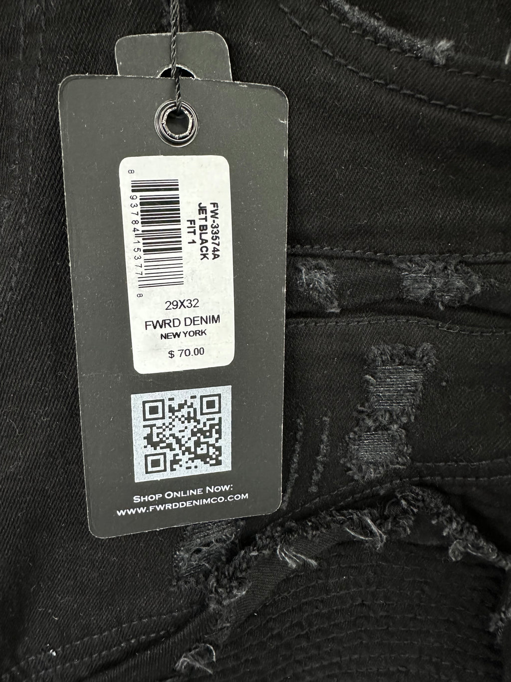 MEN'S MOTORCROSS SLIM DENIM JEAN - JET BLK