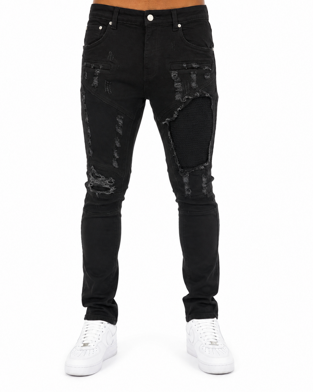 MEN'S MOTORCROSS SLIM DENIM JEAN - JET BLK
