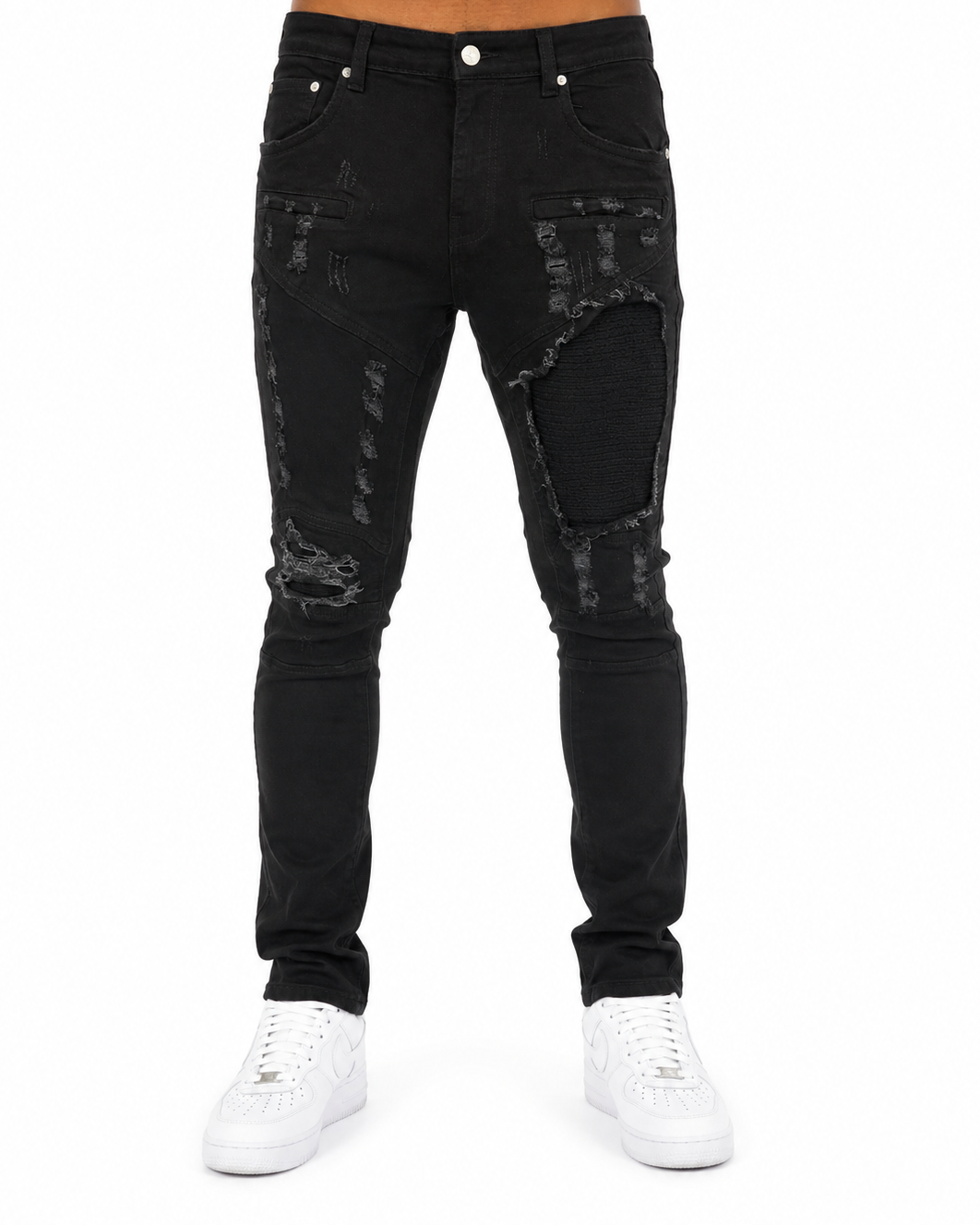 MEN'S MOTORCROSS SLIM DENIM JEAN - JET BLK