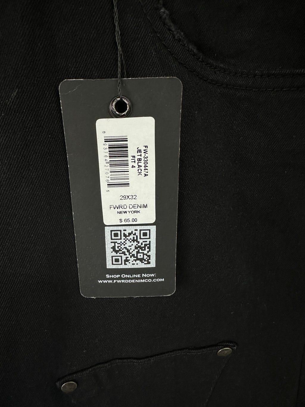 FWRD DENIM CROSS-PANEL STRAIGHT-LEG JEANS – Jet Black