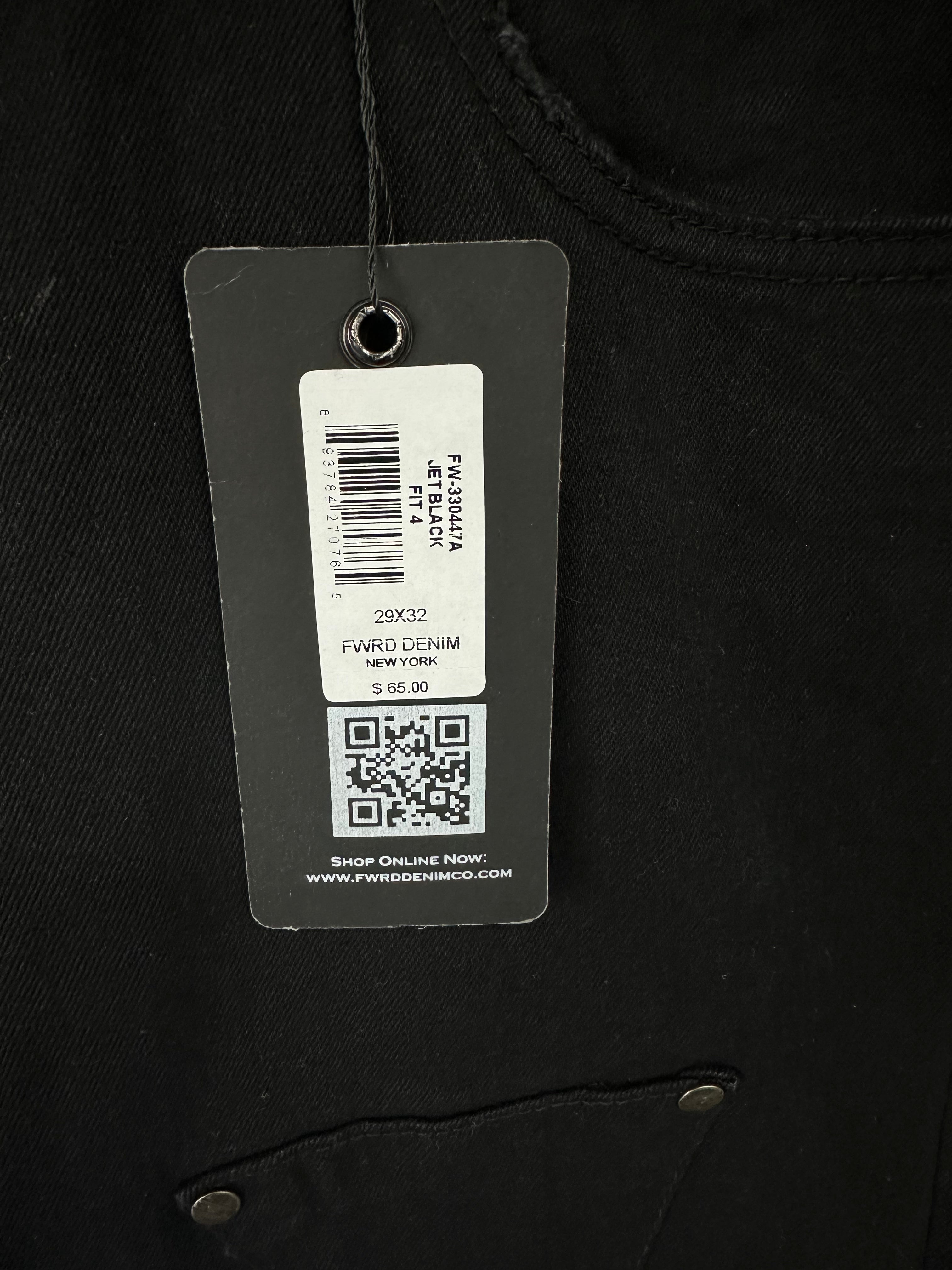 FWRD DENIM CROSS-PANEL STRAIGHT-LEG JEANS – Jet Black