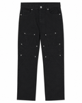 FWRD DENIM CROSS-PANEL STRAIGHT-LEG JEANS – Jet Black