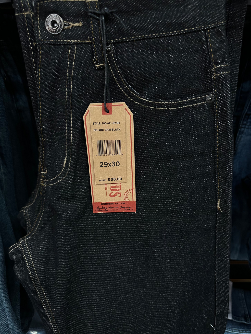 Rebel Minds Relaxed Fit Raw Black Jeans