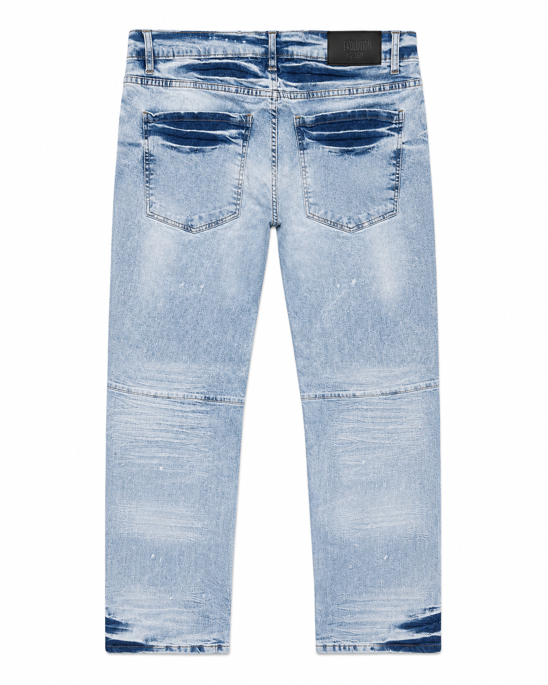 MEN'S CLASSIC BLEACHED SLIM STRAIGHT DENIM PANT COLLECTION - ICE BLUE