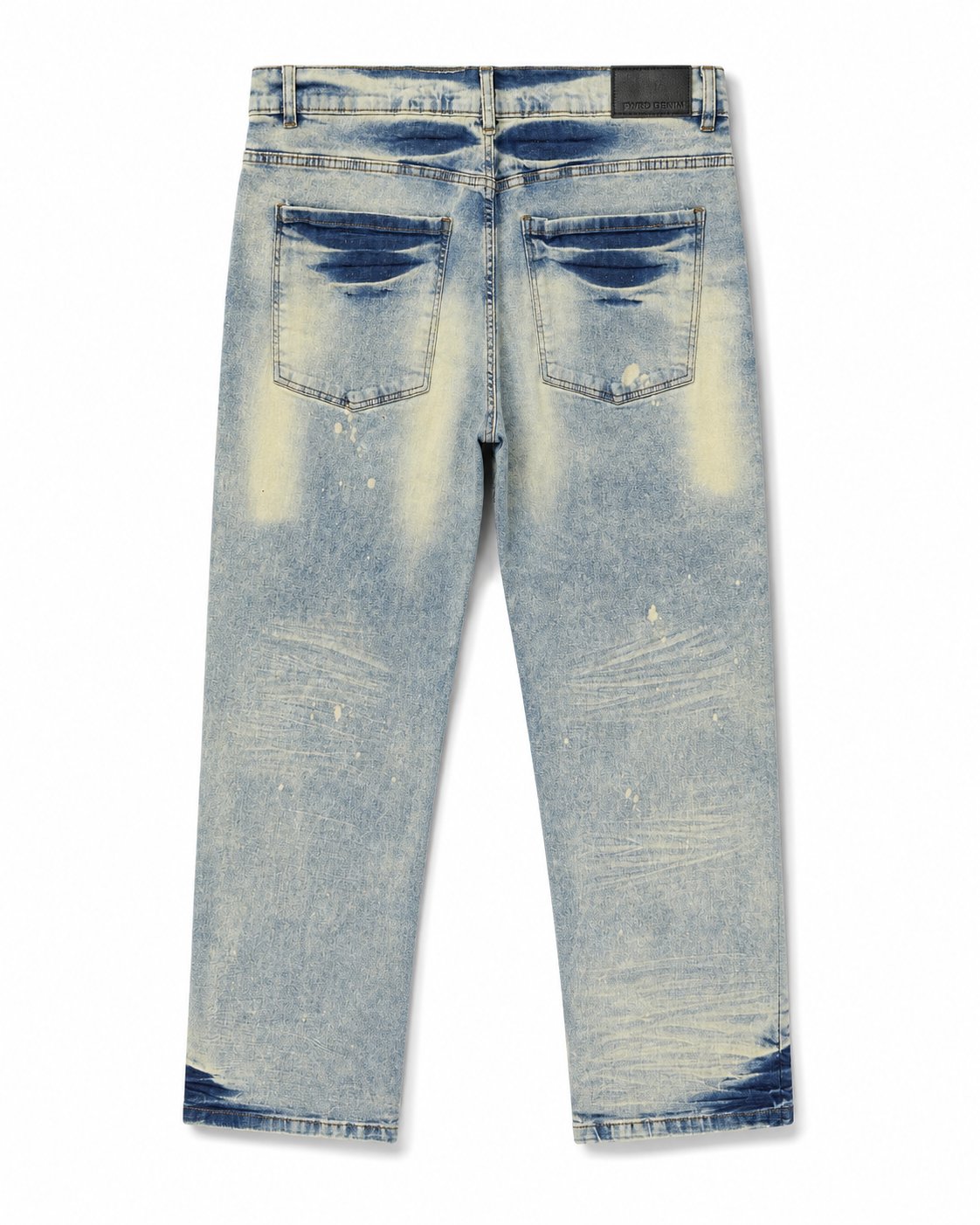 FWRD DENIM Cross-Panel Straight-Leg Jeans – Light Tint