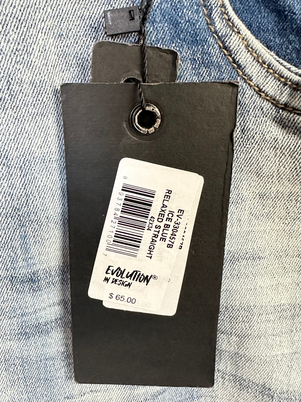 MEN'S FADED STRAIGHT DENIM PANT COLLECTION - ICE BLUE