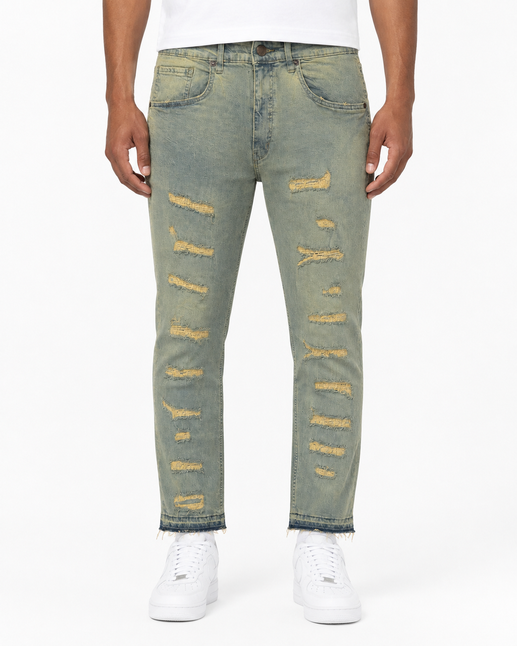 MEN'S MENDED SLIM DENIM PANT COLLECTION - ICE TINT