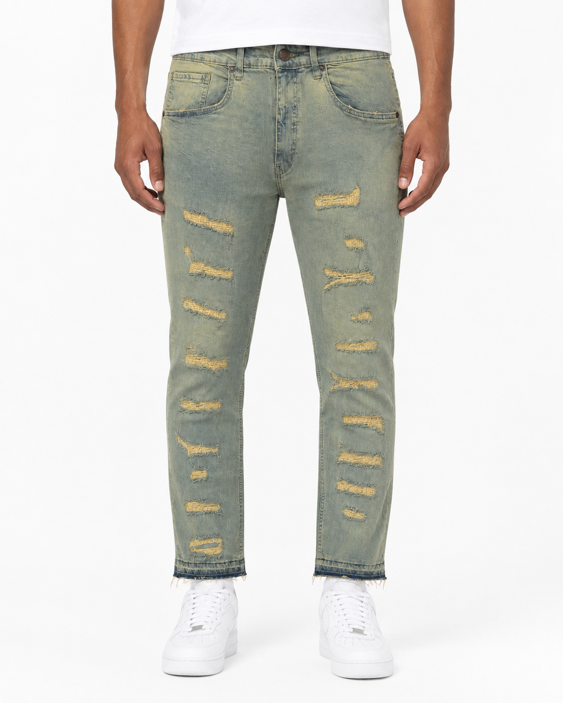MEN'S MENDED SLIM DENIM PANT COLLECTION - ICE TINT
