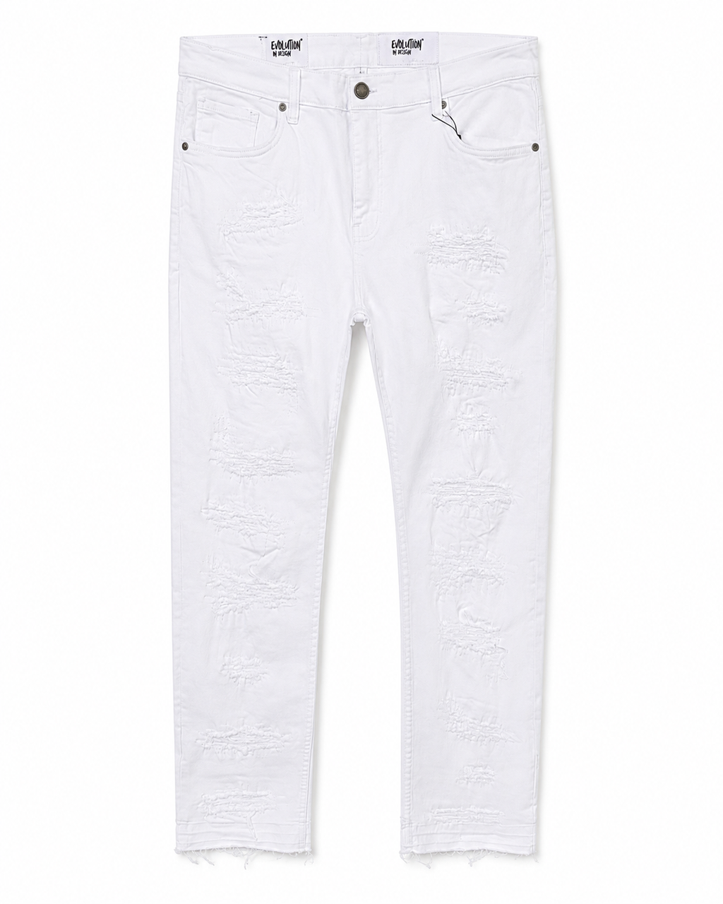 MEN'S MENDED SLIM TWILL PANT COLLECTION - PURE BRIGHT WHITE
