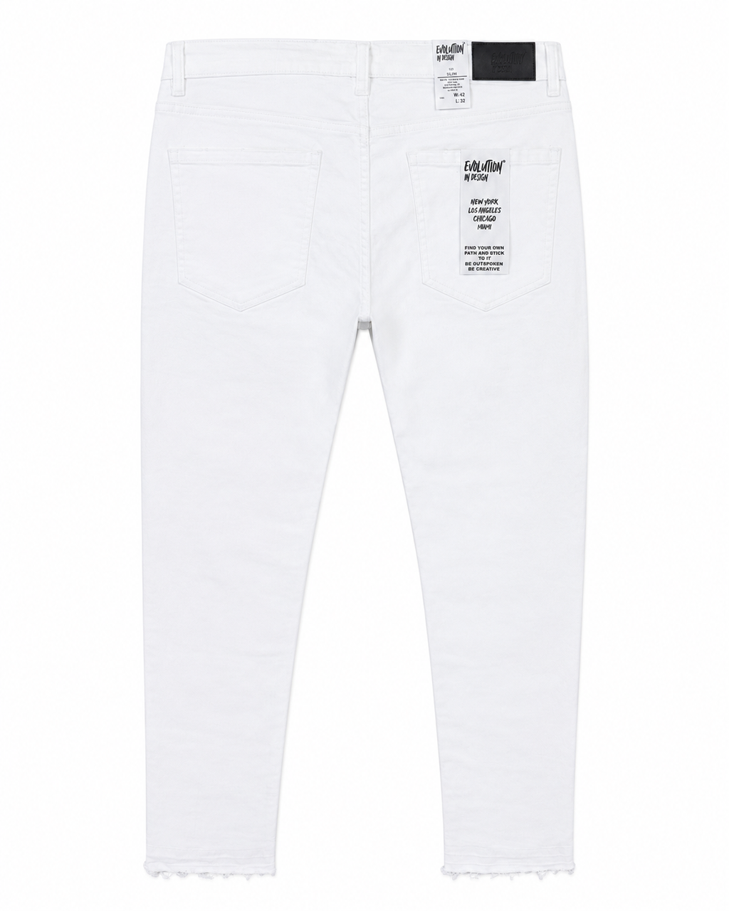 MEN'S MENDED SLIM TWILL PANT COLLECTION - PURE BRIGHT WHITE