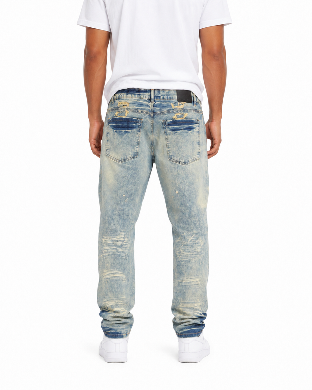 MEN'S CHOPPED RELAXED STRAIGHT DENIM PANT - ICE TINT
