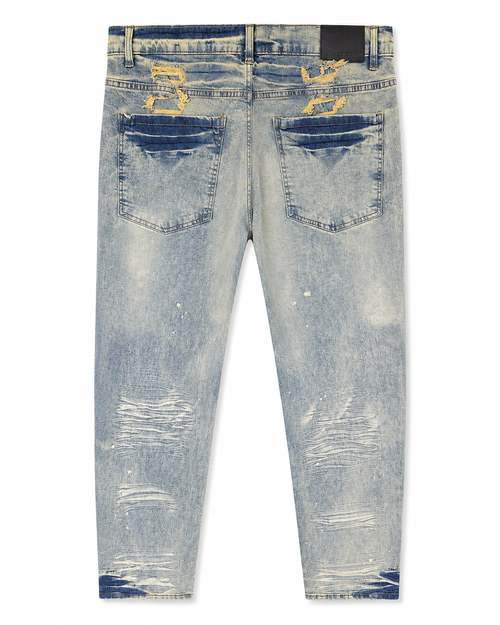 MEN'S CHOPPED RELAXED STRAIGHT DENIM PANT - ICE TINT