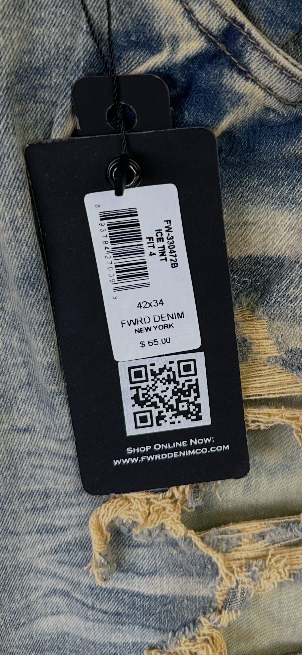 MEN'S CHOPPED RELAXED STRAIGHT DENIM PANT - ICE TINT