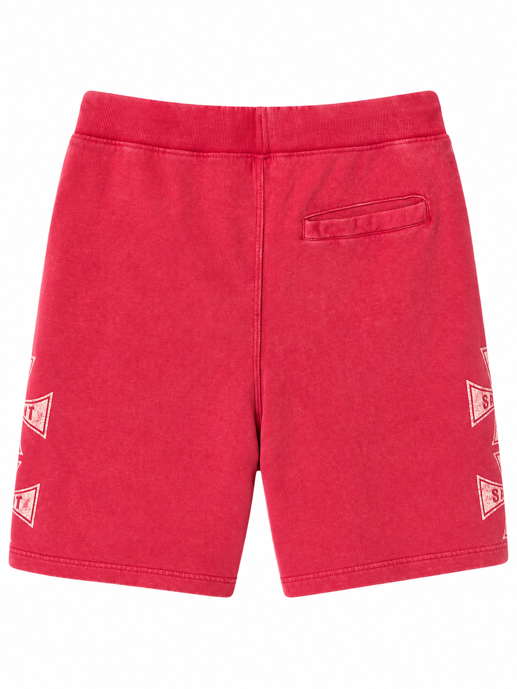 Rebel Minds Saint Cross Washed Shorts – Red