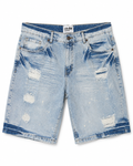 MEN'S CLASSIC BLEACHED DENIM SHORTS COLLECTION - ICE BLUE