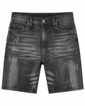 MEN'S FADED DENIM SHORTS COLLECTION - WASH BLK