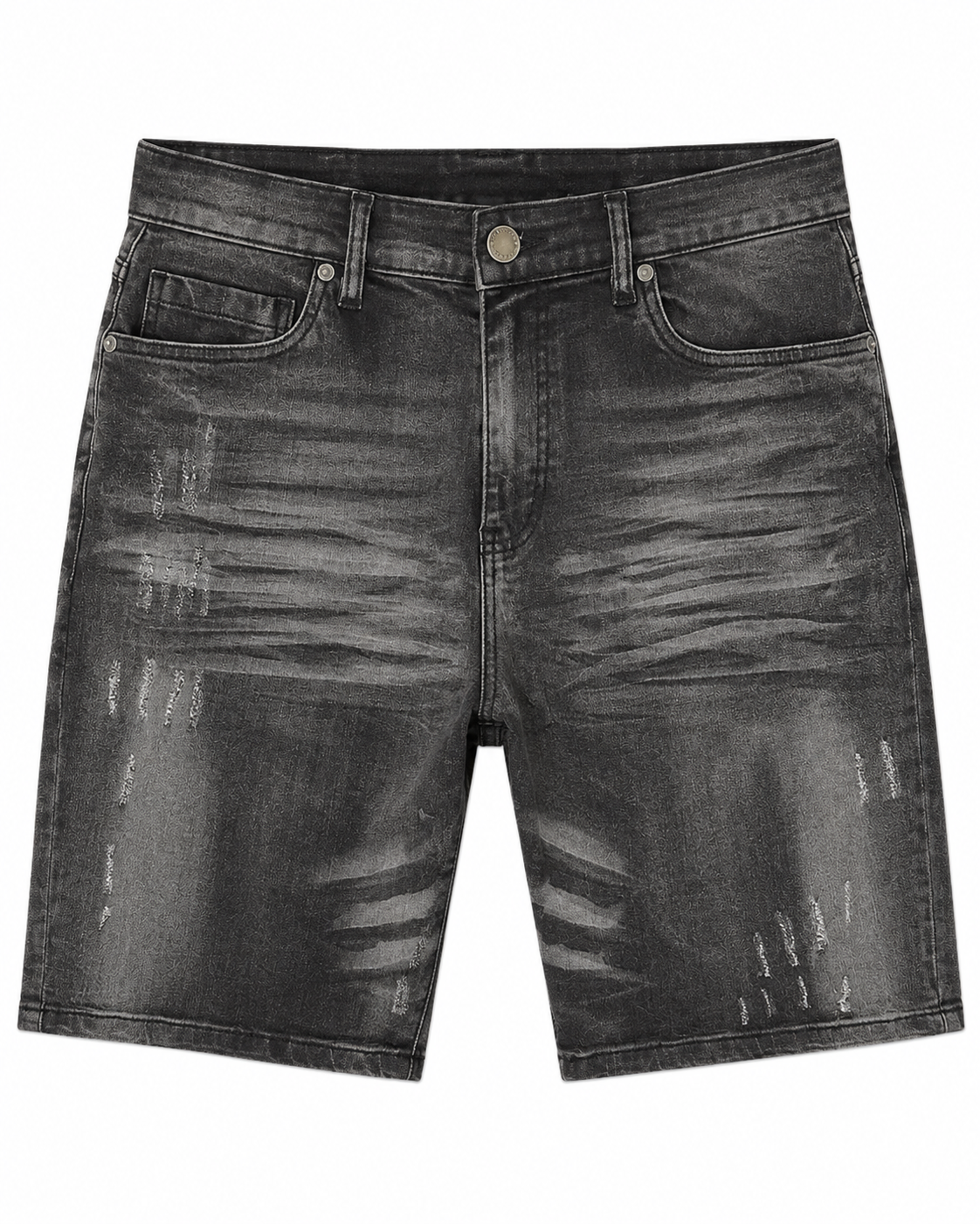 MEN'S FADED DENIM SHORTS COLLECTION - WASH BLK