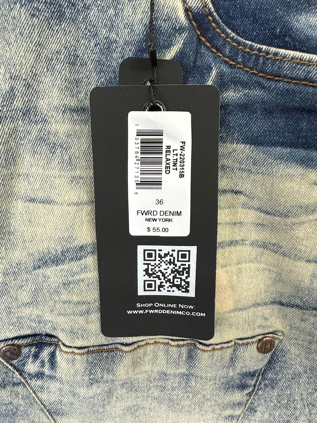 FWRD DENIM Cross-Panel Shorts – Light Tint