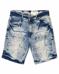 FWRD DENIM Cross-Panel Shorts – Light Tint