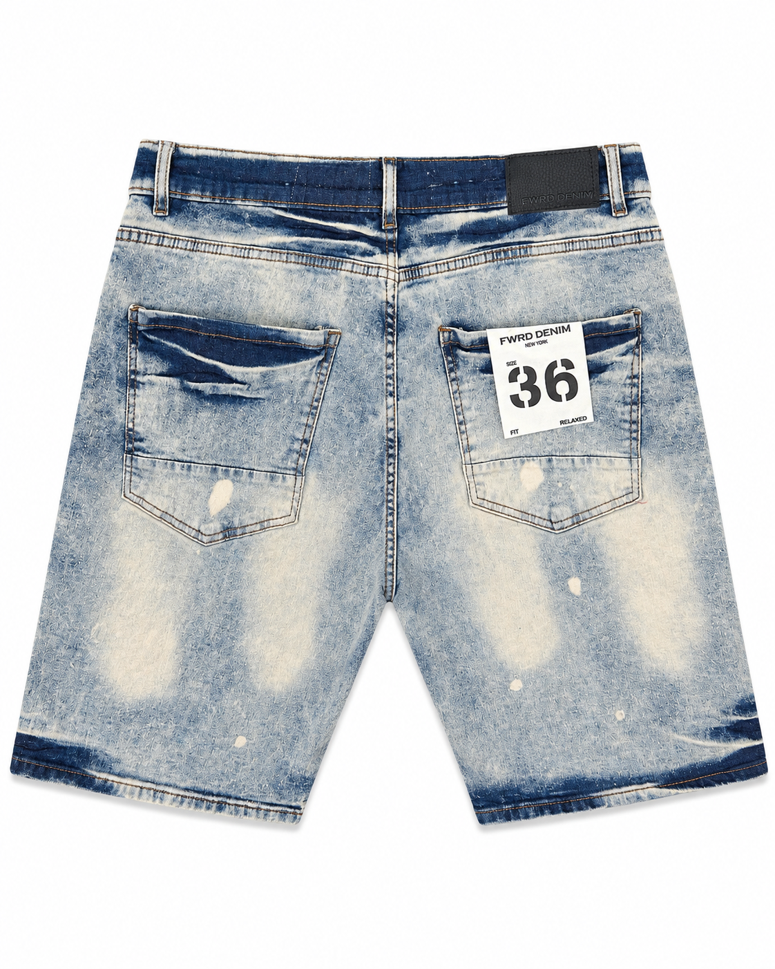 FWRD DENIM Cross-Panel Shorts – Light Tint