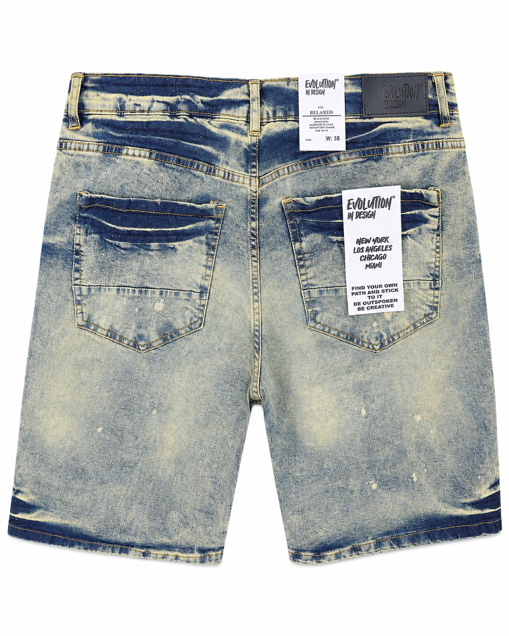 MEN'S CLASSIC BLEACHED DENIM SHORTS COLLECTION - LIGHT TINT
